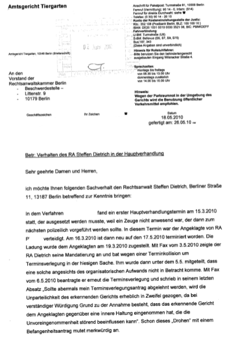richterin1 richterin beschwert sich über rechtsanwalt dietrich teil 1